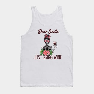 Dear Santa Just Bring Wine Tank Top